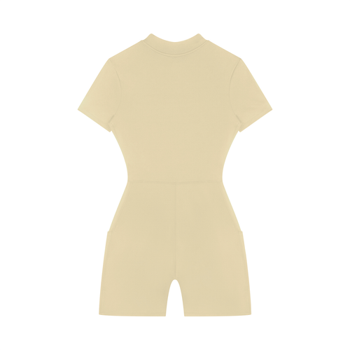 Women's Quarter-Zip Short Sleeve Romper