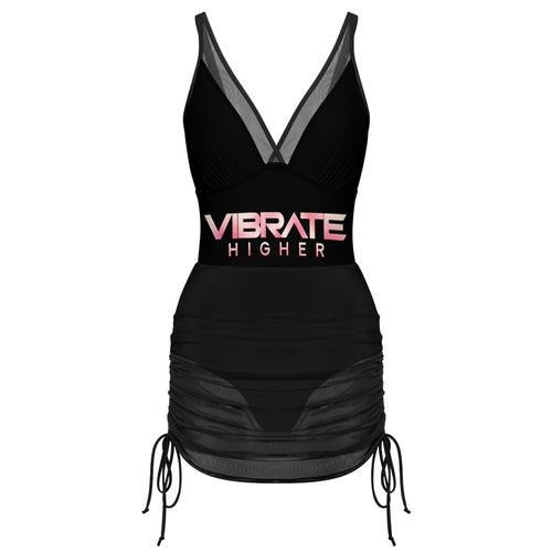 Women's one-piece swimsuit with tummy control and shaping mesh