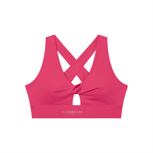 Women's Twist Front V-Neck Sports Bra