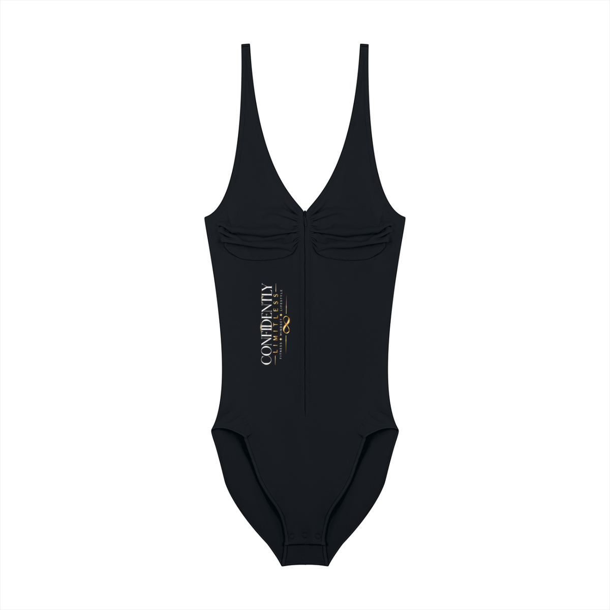 Women’s Full-Zip Ruched Bodysuit