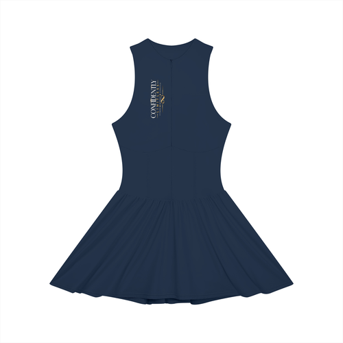 Women’s Ruched Sleeveless Full-Zip Dress