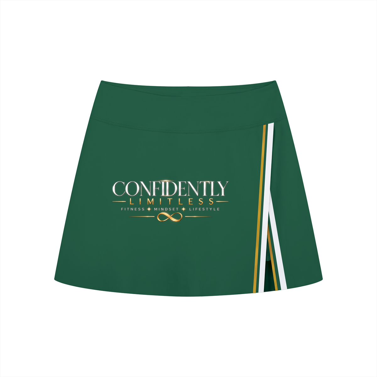 Women's A-Line Contrast Panel Slit Skirt