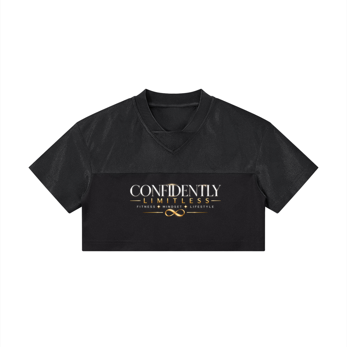 Women’s Cropped Paneled V-Neck Jersey