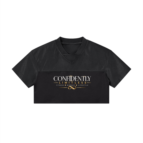 Women’s Cropped Paneled V-Neck Jersey