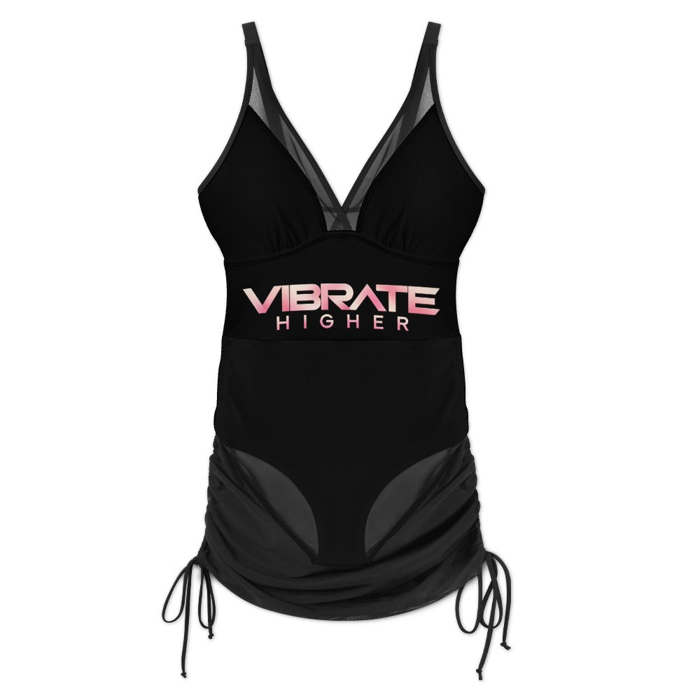 Women's one-piece swimsuit with tummy control and shaping mesh