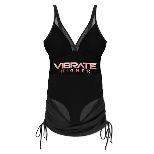 Women's one-piece swimsuit with tummy control and shaping mesh