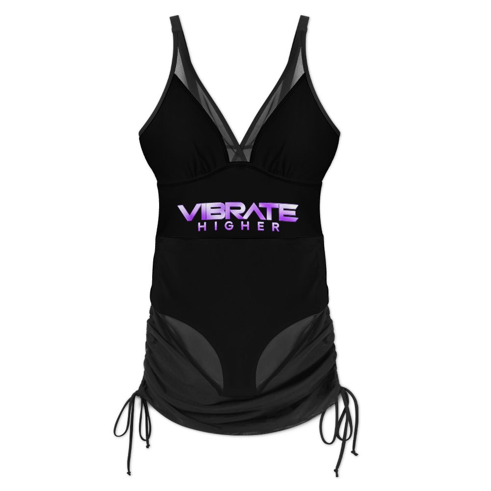 Women's one-piece swimsuit with tummy control and shaping mesh