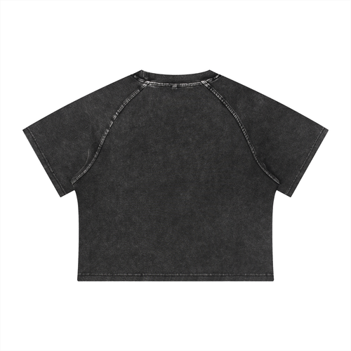 Women's Mineral Wash Raglan Crop T-Shirt