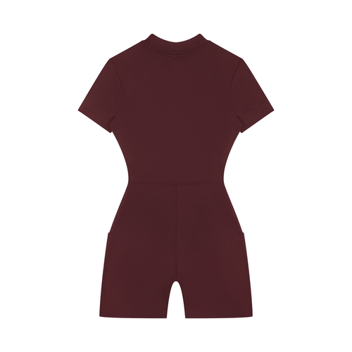 Women's Quarter-Zip Short Sleeve Romper