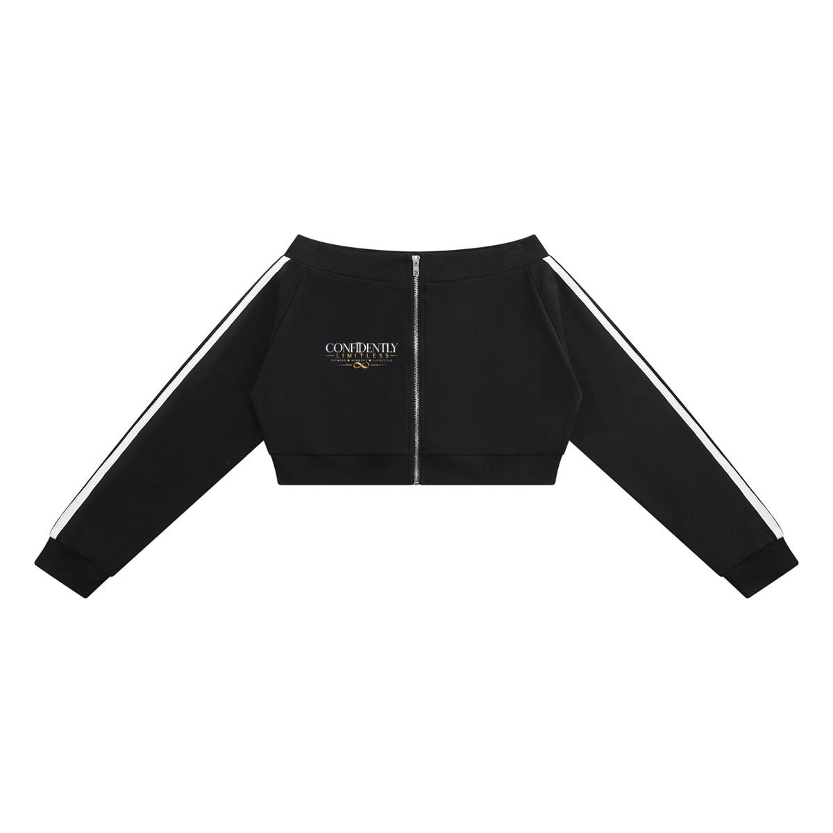 Women's Off-Shoulder Full Zip Hoodie