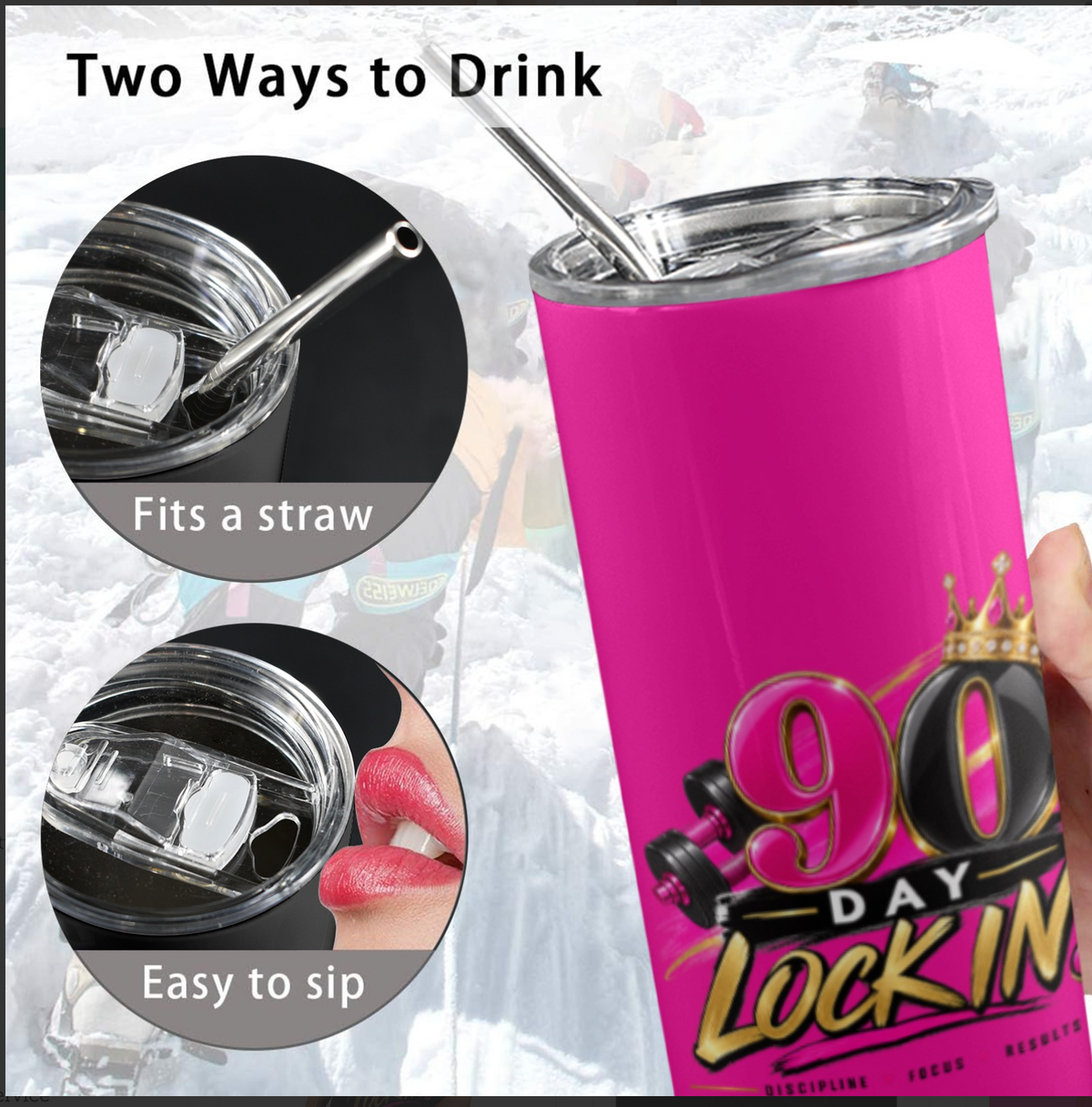 The Daily Discipline Tumbler (Pink)