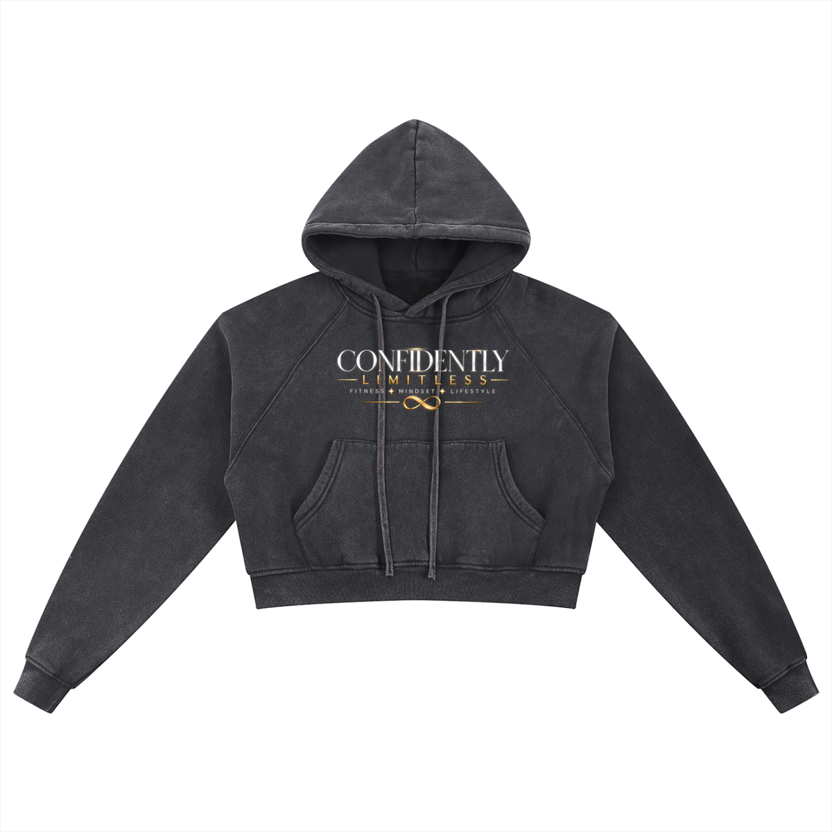 Snow Washed Cropped Hoodie