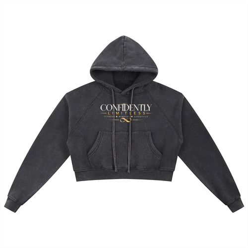 Snow Washed Cropped Hoodie