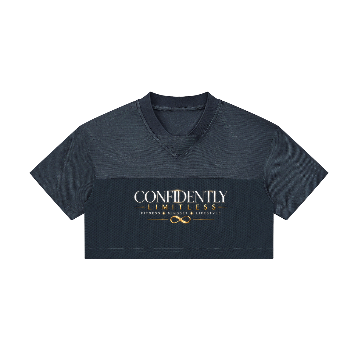 Women’s Cropped Paneled V-Neck Jersey