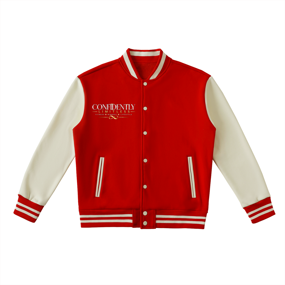 Two-Tone Fleeced Varsity Jacket