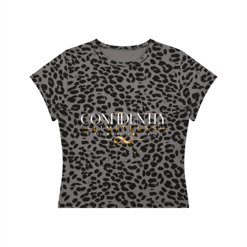 Women’s Leopard Print Crop T-Shirt