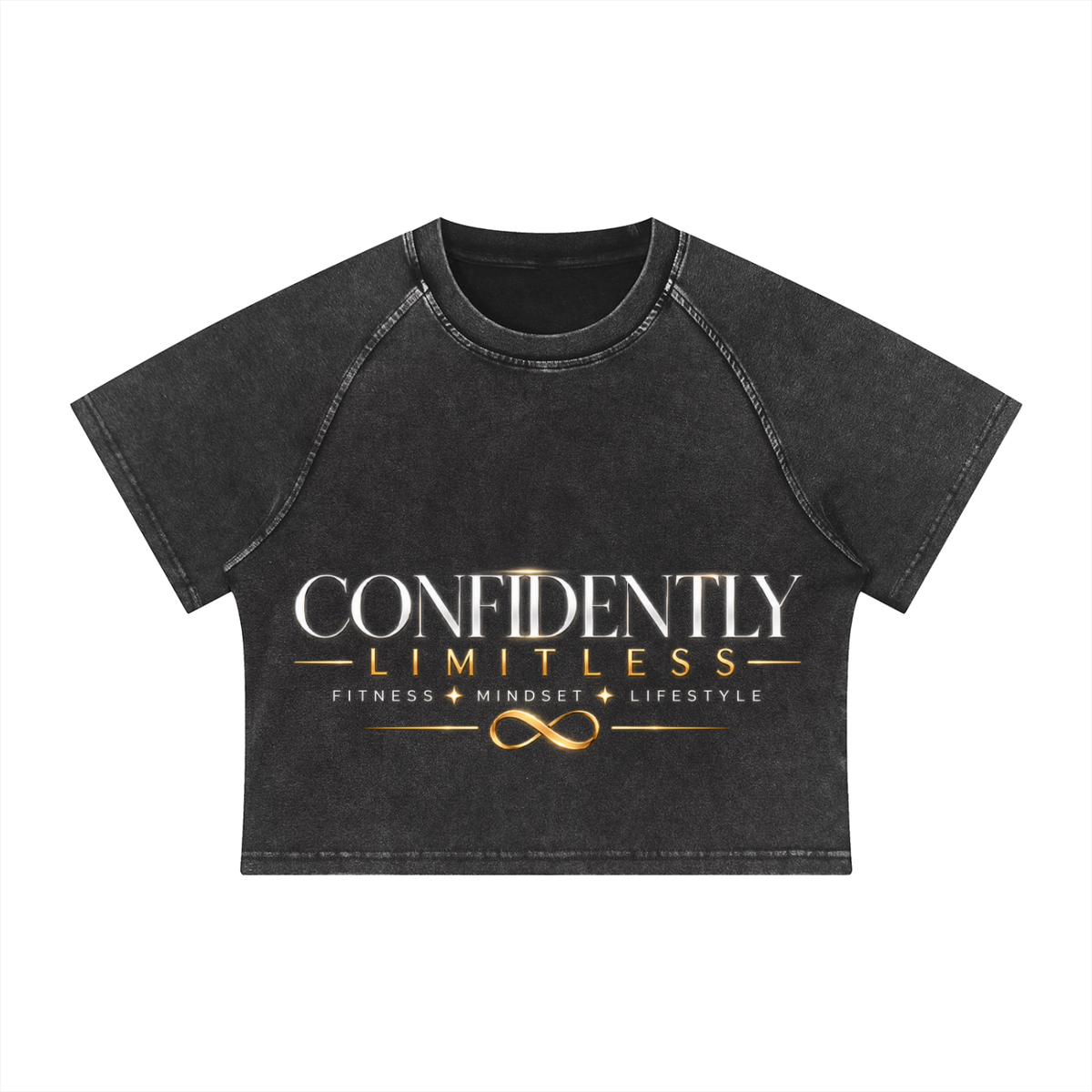 Women's Mineral Wash Raglan Crop T-Shirt