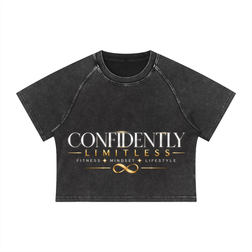 Women's Mineral Wash Raglan Crop T-Shirt