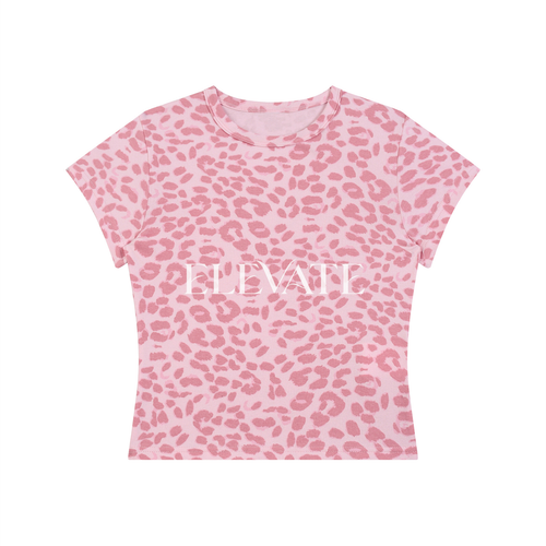 Women’s Leopard Print Crop T-Shirt