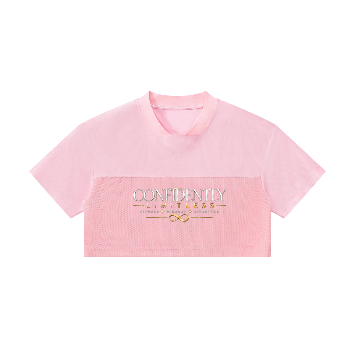 Women’s Cropped Paneled V-Neck Jersey
