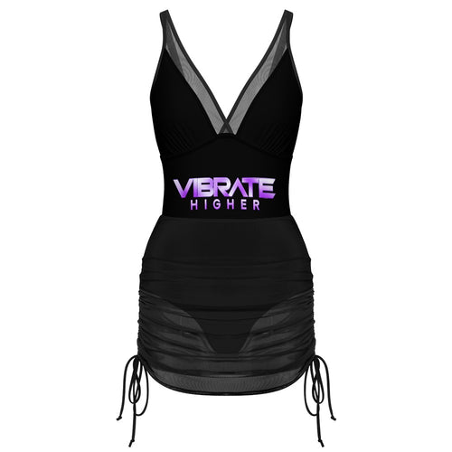 Women's one-piece swimsuit with tummy control and shaping mesh